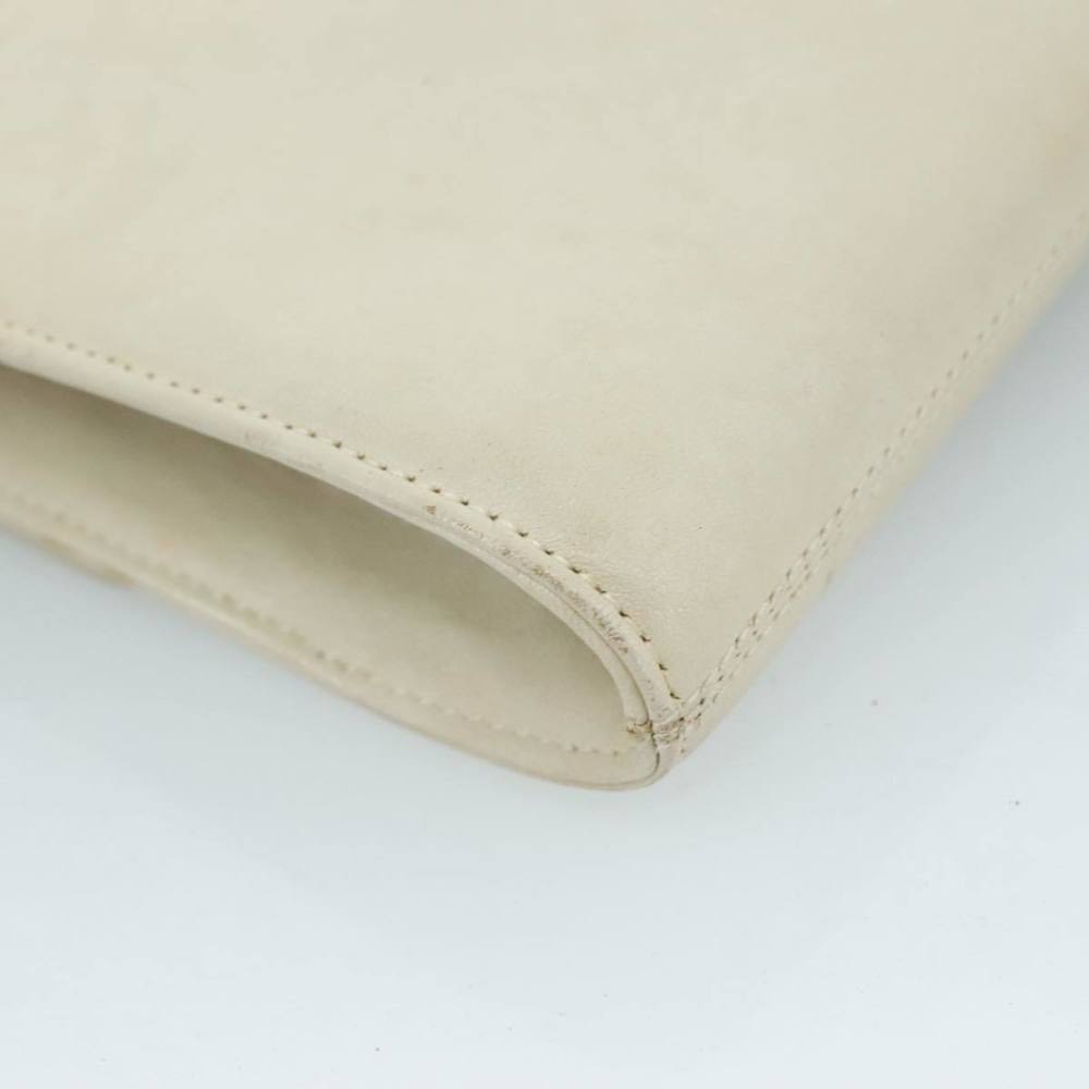 SAINT LAURENT Clutch Bag Leather White Auth bs21008 - Picture 16 of 16